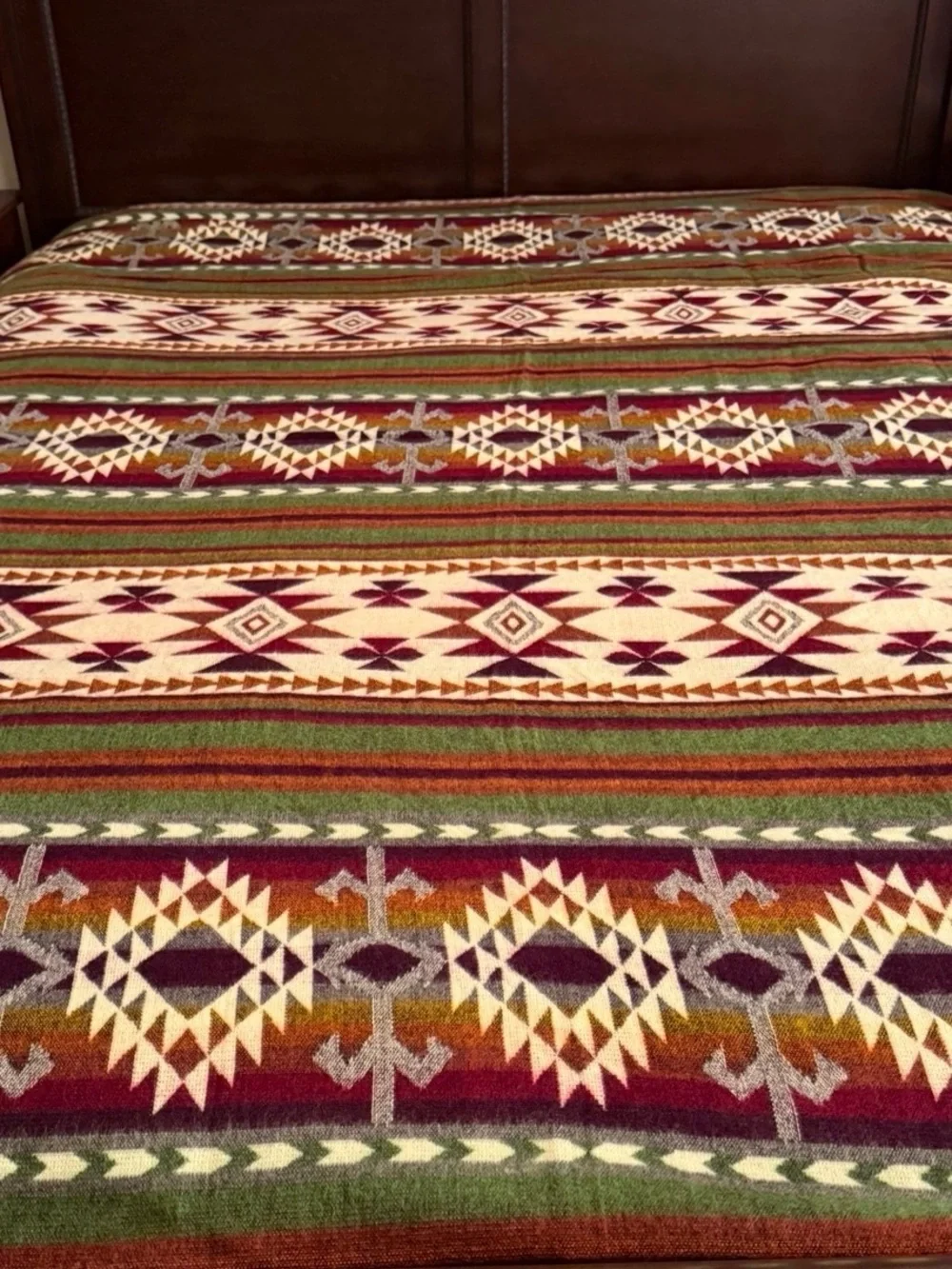 Handmade Alpaca blanket reversible